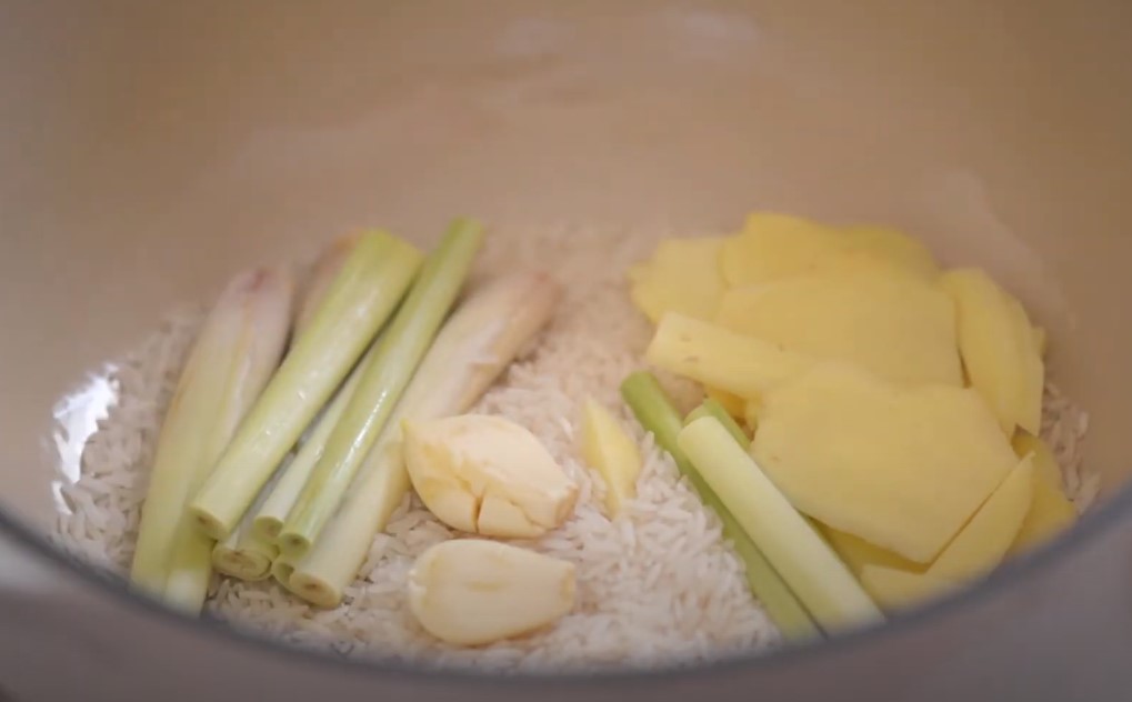 Vegetarian congee recipe