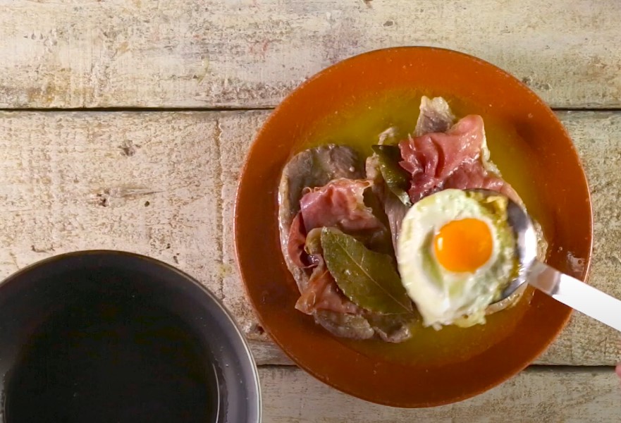 Portuguese steak in a plate